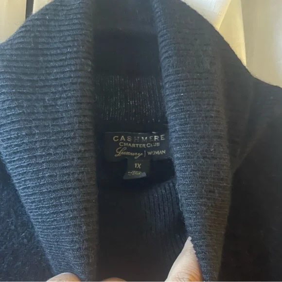 Charter Club Cashmere Women's Black Turtleneck Sweater - Picture 7 of 7